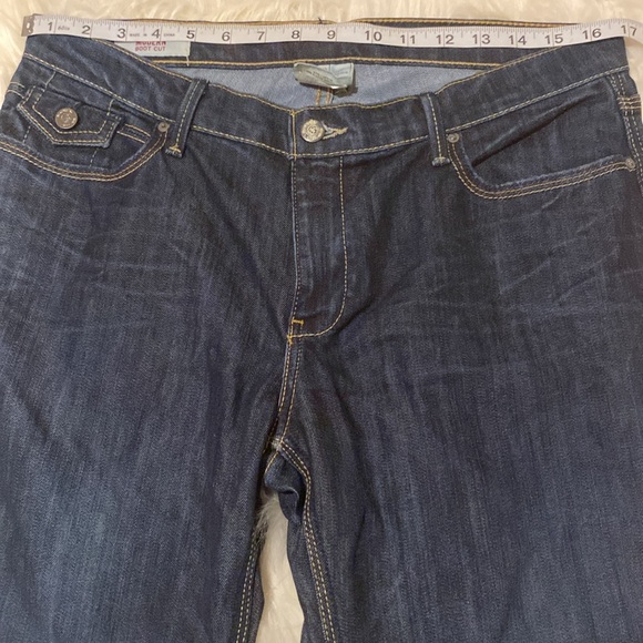 Banana Republic Modern Boot Cut Mid Rise Dark Serengeti Jeans Women’s Size 12 L - Picture 10 of 13